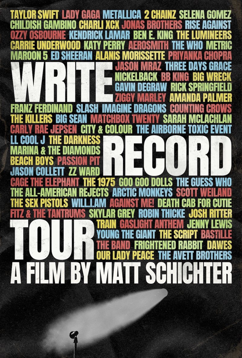 Write Record Tour (2021) poster, feature documentary. Matt Schichter, director and producer